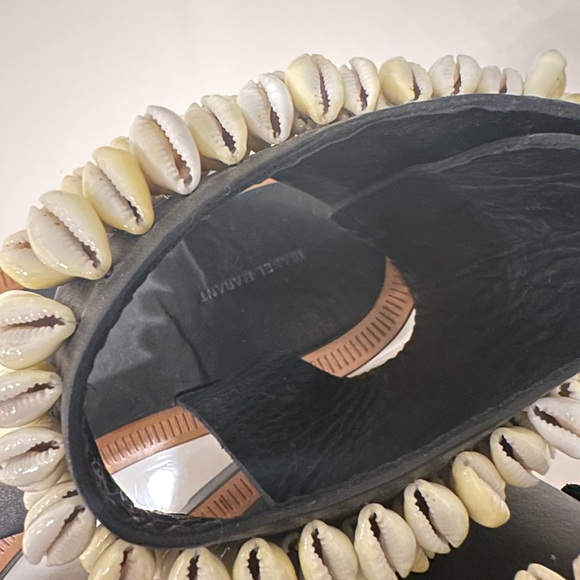 Isabel Marant Jean Shell Embellished Leather Sandals - Picture 3 of 8